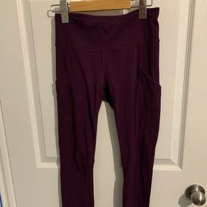Dark maroon purple leggings